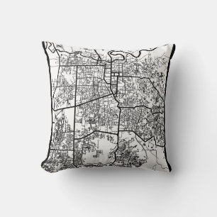 Pekanbaru Indonesia City Map Cushion