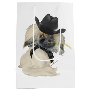 Peke Cowpoke Medium Gift Bag