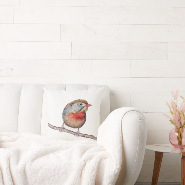 Pekin Robin Bird (Leiothrix lutea) Cushion (Couch)