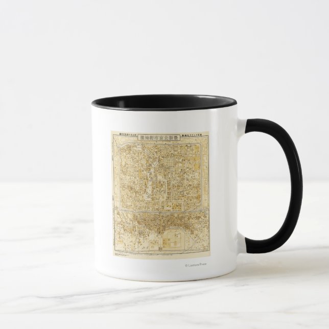 Peking, ChinaPanoramic MapPeking, China Mug (Right)