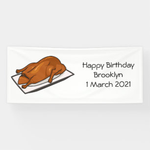 Peking duck cartoon illustration banner