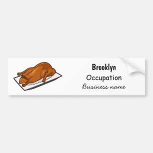Peking duck cartoon illustration bumper sticker