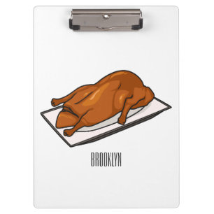 Peking duck cartoon illustration clipboard
