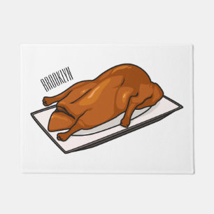 Peking duck cartoon illustration  doormat