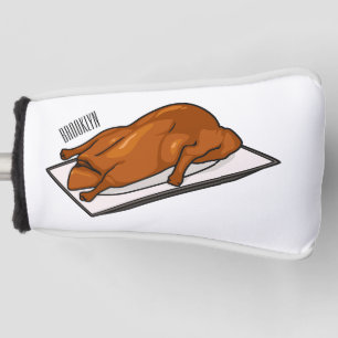 Peking duck cartoon illustration golf head cover