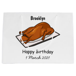 Peking duck cartoon illustration large gift bag
