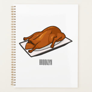Peking duck cartoon illustration planner