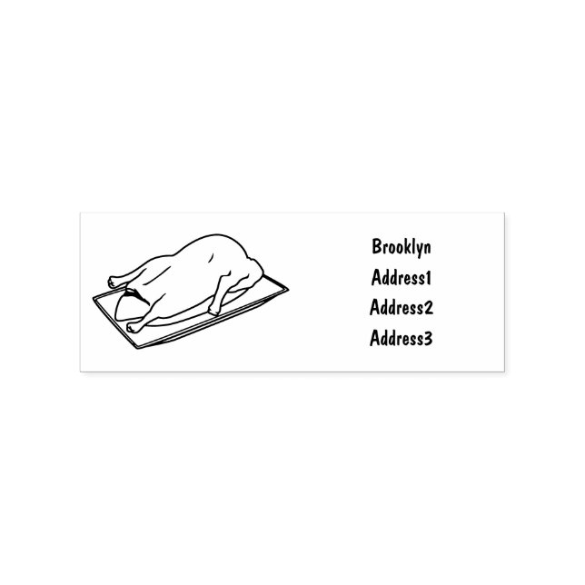 Peking duck cartoon illustration rubber stamp (Imprint)