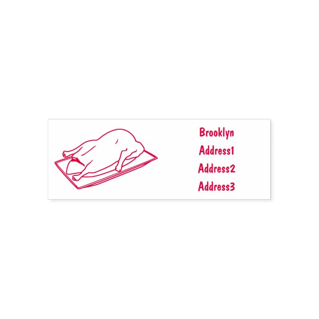 Peking duck cartoon illustration self-inking stamp (Design)