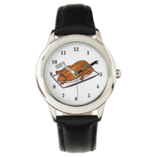 Peking duck cartoon illustration watch