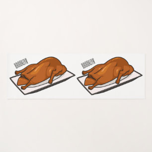 Peking duck cartoon illustration yoga mat
