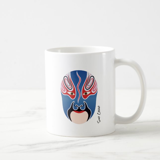 Peking opera makeup coffee mug (Right)