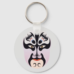 Peking opera makeup Zhang Fei Key Ring