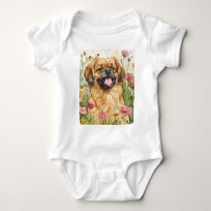 Pekingese Baby Bodysuit