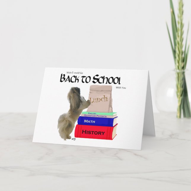Pekingese Back to School Greeting Card (Front)
