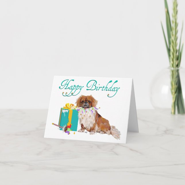 Pekingese Birthday Card (Front)