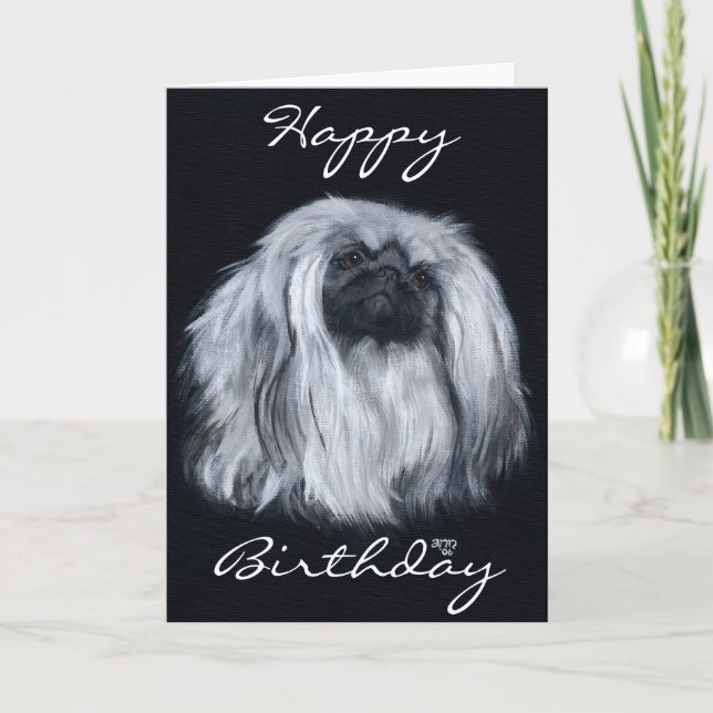 Pekingese Birthday Greeting Card (Front)