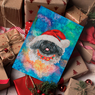 Pekingese Breed Dog Christmas Holiday Postcard