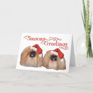 Pekingese Celebrate Christmas Holiday Card
