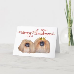 Pekingese Celebrate Christmas Holiday Card