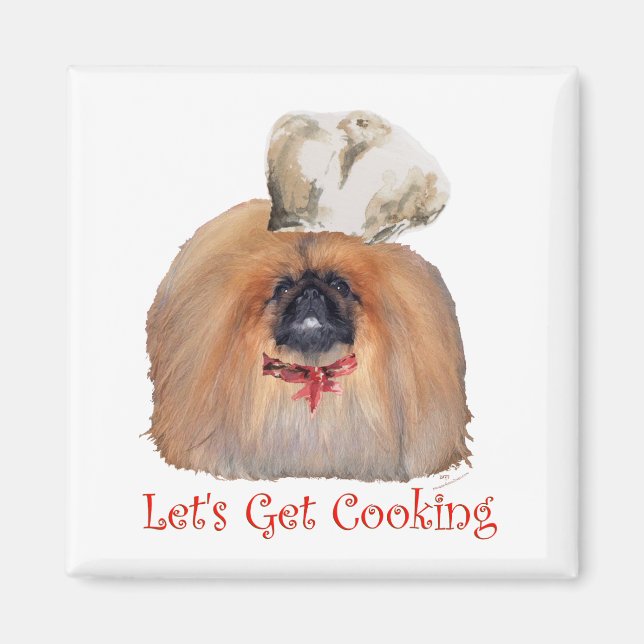 Pekingese Chef - Male Magnet (Front)