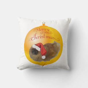 Pekingese Christmas Cushion