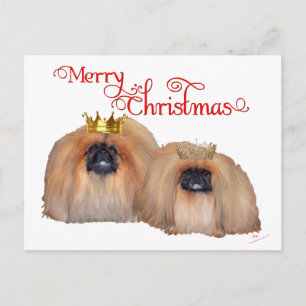 Pekingese Christmas Holiday Postcard