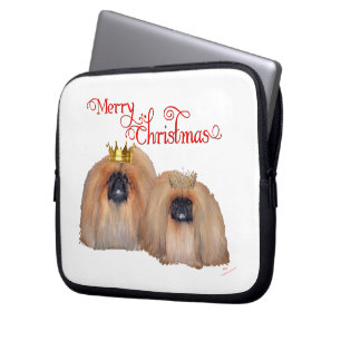 Pekingese Christmas Laptop Sleeve