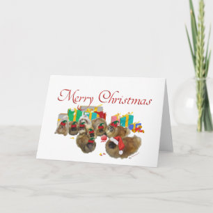 Pekingese Christmas Mischief Holiday Card