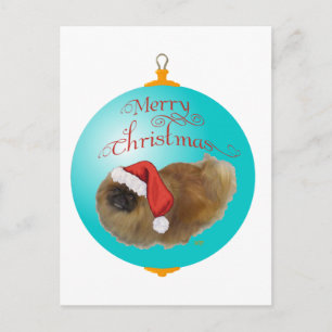 Pekingese Christmas Ornament Holiday Postcard