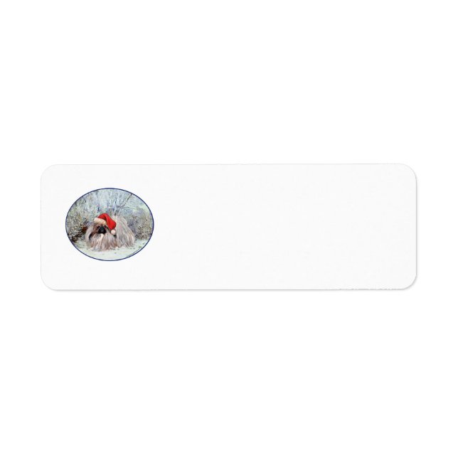 Pekingese Christmas Return Address Labels (Front)