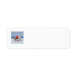 Pekingese Christmas Return Address Labels