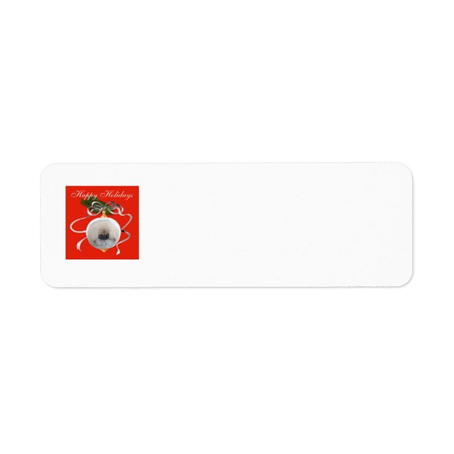 Pekingese Christmas Return Address Labels (Front)