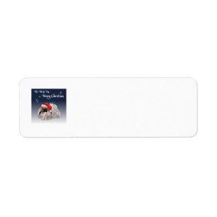 Pekingese Christmas Return Address Labels