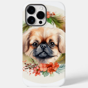Pekingese Christmas Wreath Festive Pup  Case-Mate iPhone 14 Pro Max Case