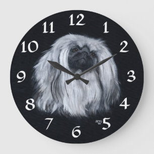 Pekingese Clock