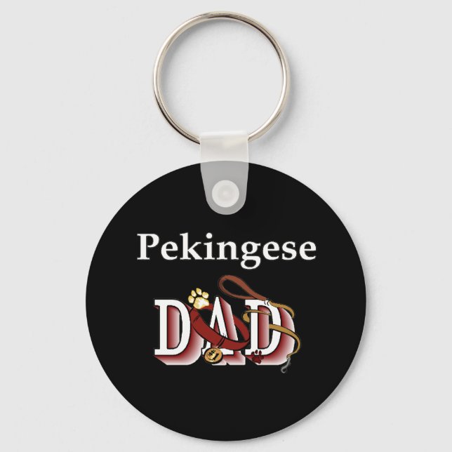 pekingese dad Keychain (Front)