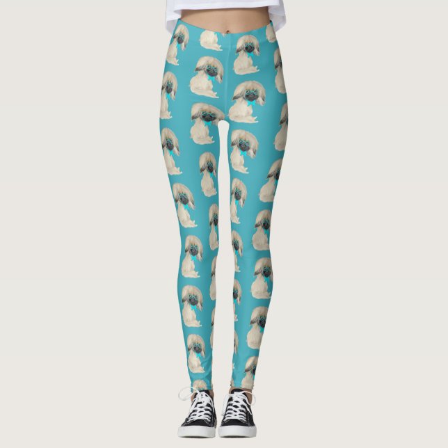 Pekingese Design Leggings (Front)