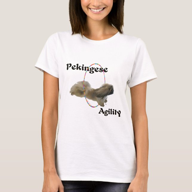 Pekingese Dog Agility T-Shirt (Front)