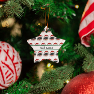 Pekingese Dog Breed Christmas Stars Ceramic Tree Decoration