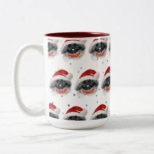 Pekingese Dog Breed Christmas Stars Two-Tone Coffee Mug
