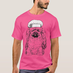 Pekingese Dog Cook Chef Funny Cooking  T-Shirt