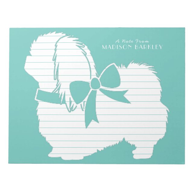 Pekingese Dog Puppy Notepad (Front)