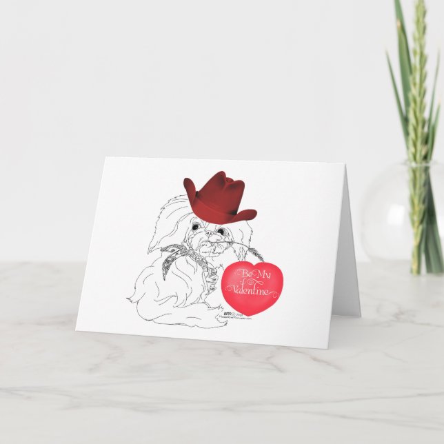 Pekingese Dog Valentine Card (Front)