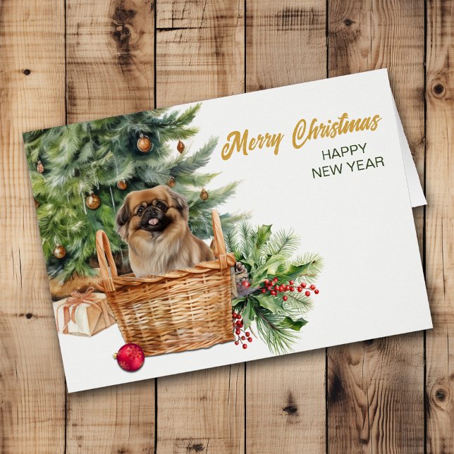Pekingese Dog Wicker Basket Christmas Tree (Creator Uploaded)