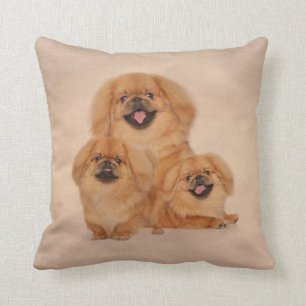 Pekingese dogs collage cushion