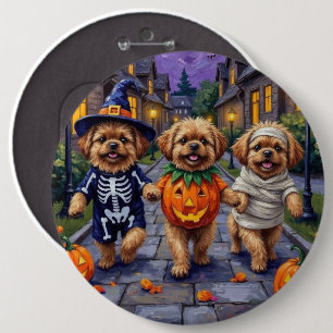 Pekingese Dogs Trick-or-Treating Halloween Costume 6 Cm Round Badge