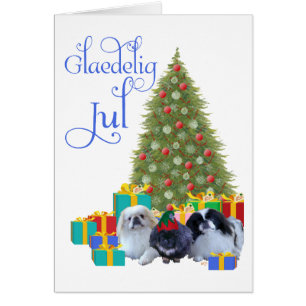 Pekingese Family Christmas