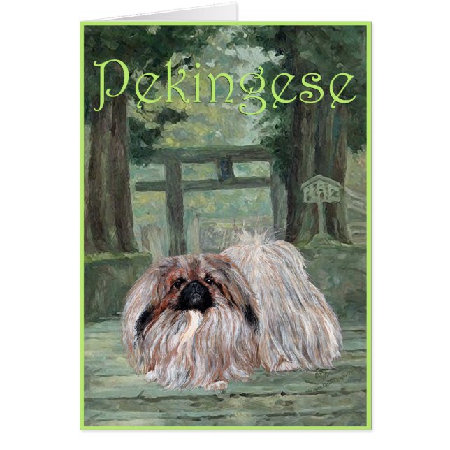 Pekingese Greeting Card (Front)