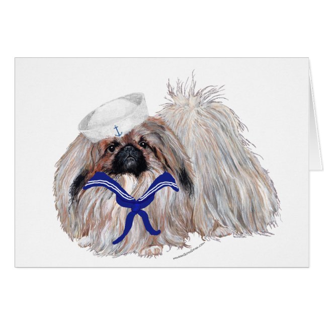 Pekingese Greeting Card (Front Horizontal)